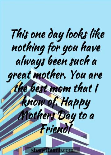 mothers day note to a friend